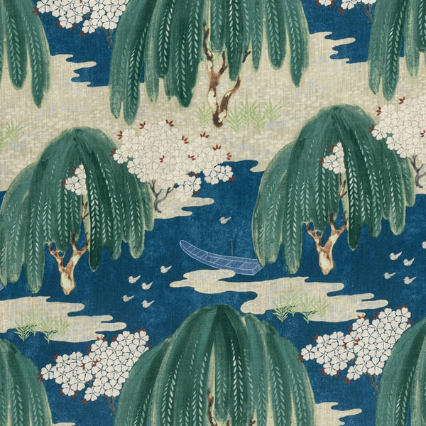 Willow Tree Fabric – Navy | Anna French