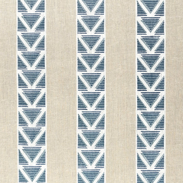 Burton Stripe - Linen and Navy Fabric | Anna French