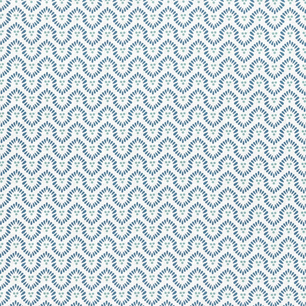 Wynford Fabric – Navy on White | Anna French
