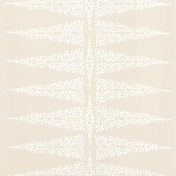 Ellery Stripe - White on Beige Fabric | Anna French