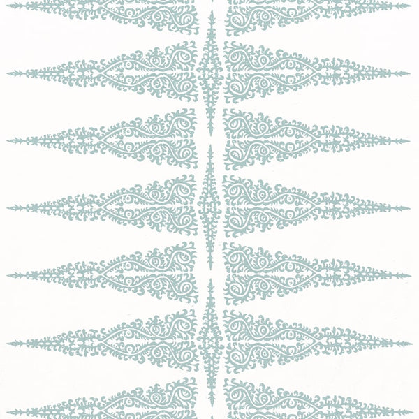 Ellery Stripe - Robin's Egg on White Robin's Egg on White Fabric | Anna French