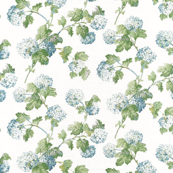 Sussex Hydrangea - Blue and Green Fabric | Anna French