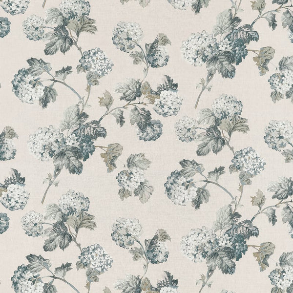 Sussex Hydrangea - Slate and Linen Fabric | Anna French
