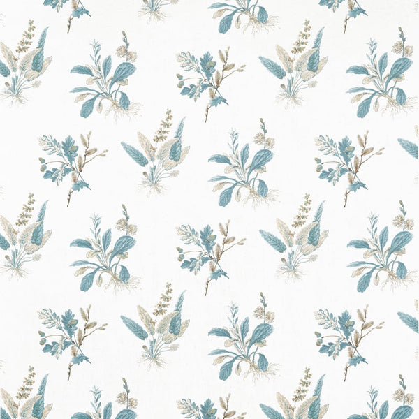 Woodland Fabric – Beige and Soft Blue | Anna French