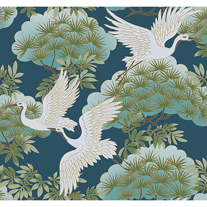 Sprig & Heron Wallpaper | Jeffrey Stevens