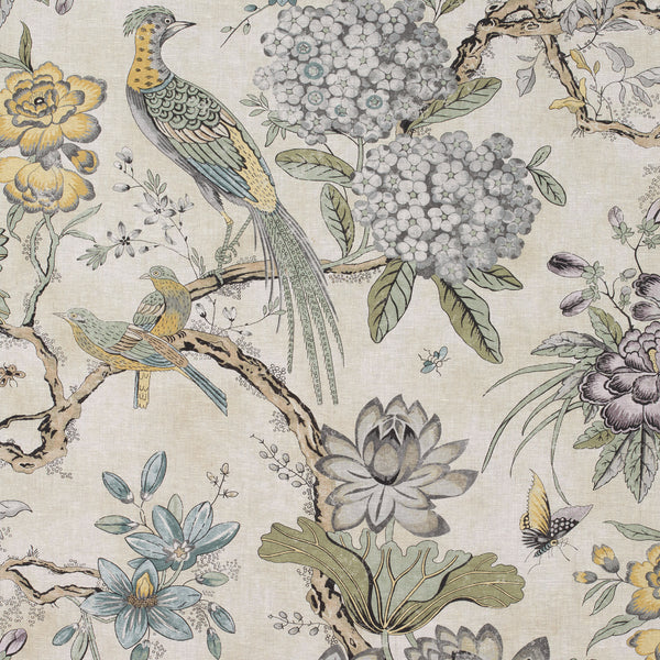 Villeneuve Wallcovering – Yellow and Grey | Thibaut