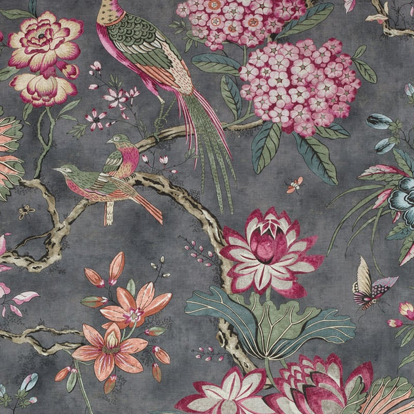 Villeneuve Fabric – Charcoal | Anna French