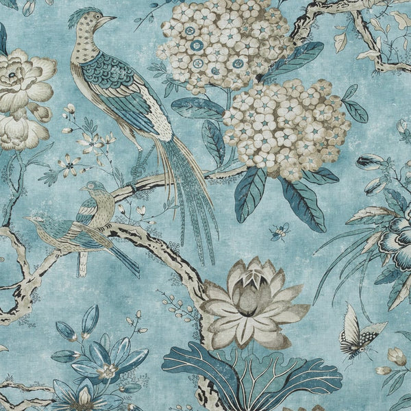Villeneuve Fabric – Aqua | Anna French