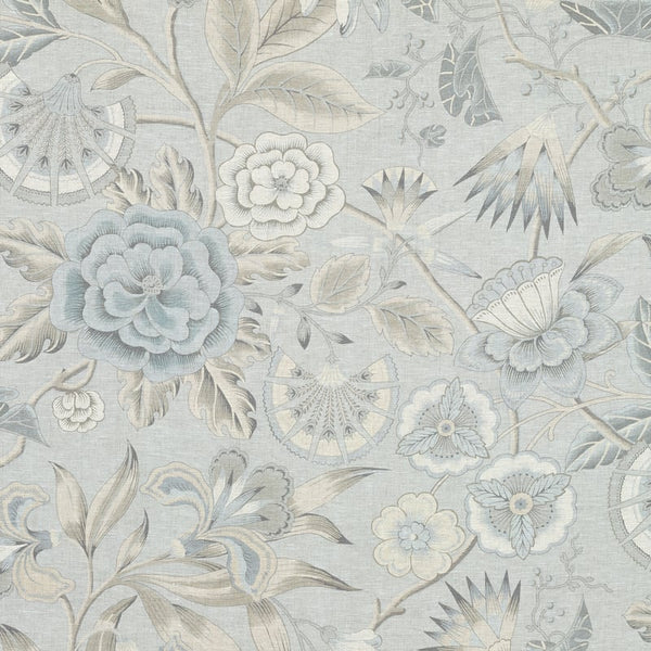 Cleo - Spa Blue on Flax Fabric | Anna French