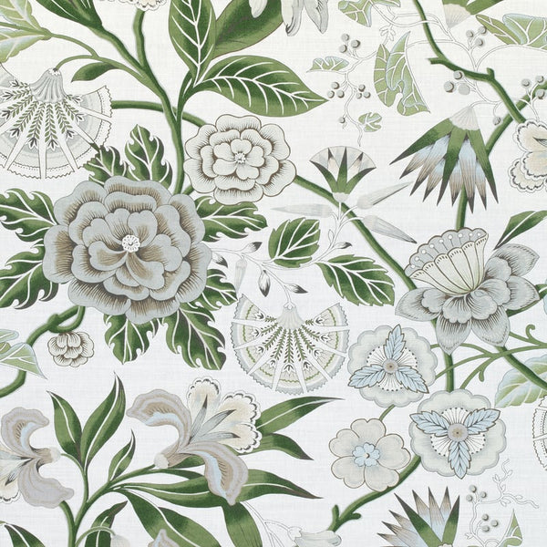 Cleo - Green and White Fabric | Anna French