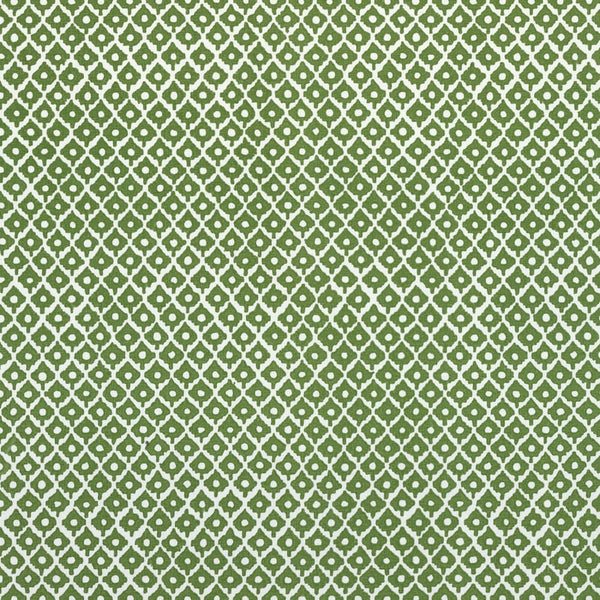 Petit Arbre - Green on White Fabric | Anna French