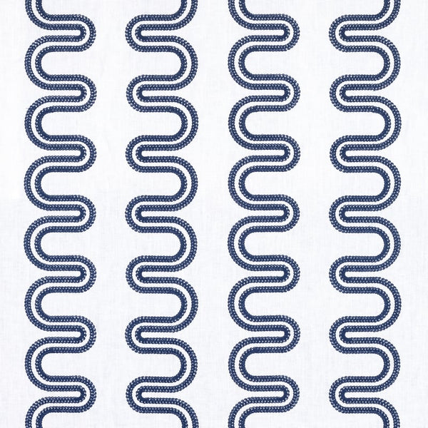 Herriot Way Embroidery - Navy on White Fabric | Anna French