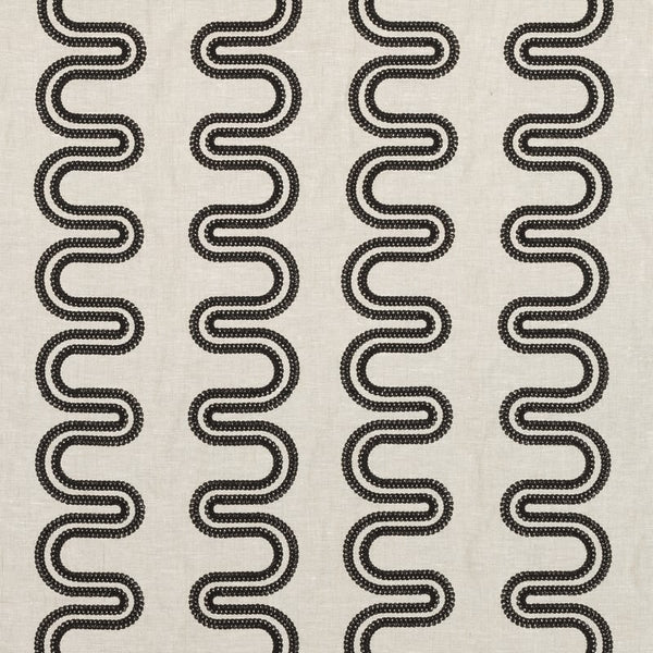 Herriot Way Embroidery - Black on Flax Fabric | Anna French