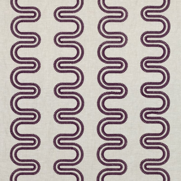 Herriot Way Embroidery - Plum and Flax Fabric | Anna French