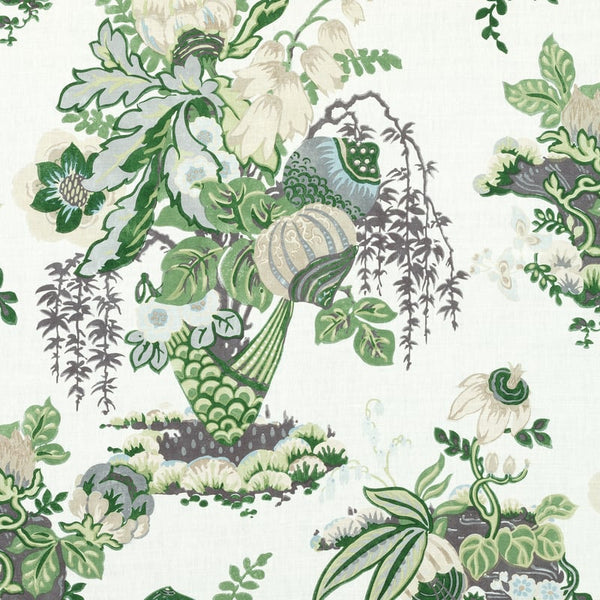 Fairbanks Fabric – Green and White | Anna French