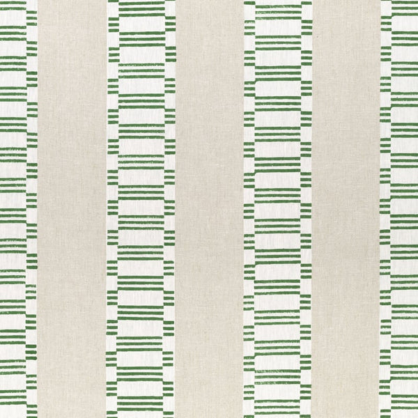 Japonic Stripe - Emerald Green Fabric | Anna French