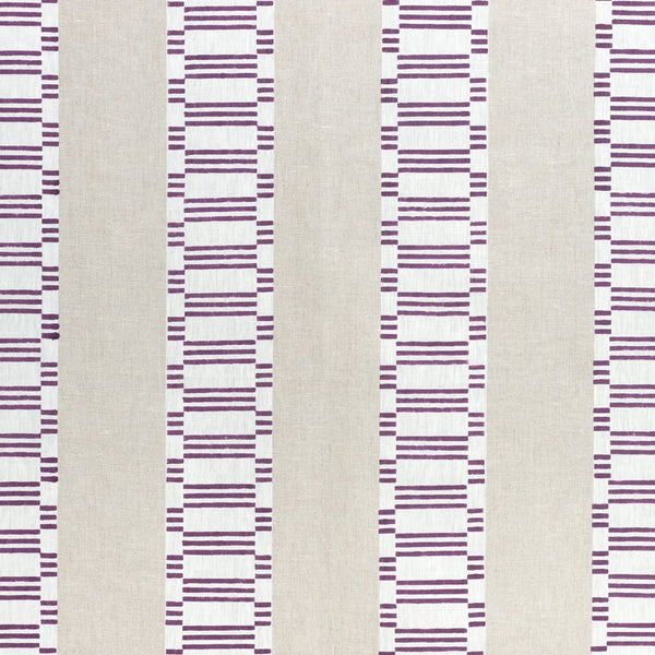 Japonic Stripe - Eggplant Fabric | Anna French