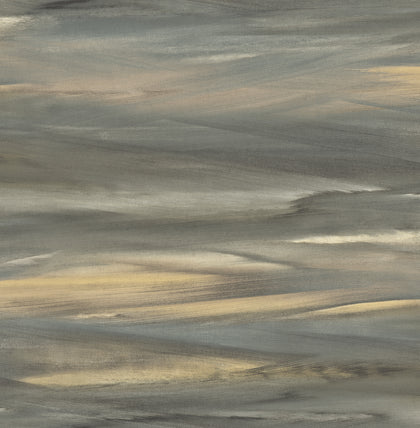 Rainbrow Brush Contemporary Abstract - Gold, Greige, & Tan | Architectural Wallcoverings