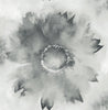Malibu Watercolor Sunflower Wallpaper - Contemporary Floral - Metallic Silver & Charcoal | Malibu Wallpaper