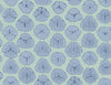Malibu Shibori Blossoms Wallpaper - Contemporary Floral - Metallic Periwinkle & Teal | Malibu Wallpaper