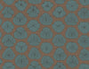 Malibu Shibori Blossoms Wallpaper - Contemporary Floral - Metallic Blue & Cedar Brown | Malibu Wallpaper