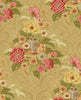 Malibu Dynasty Floral Wallpaper - Traditional Floral - Metallic Gold | Malibu Wallpaper