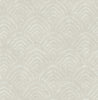 Malibu Confucius Scallop Wallpaper - Traditional Geometric - Linen and Metallic Pearl | Malibu Wallpaper