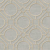 Malibu Silk Road Trellis Wallpaper - Traditional Geometric - Metallic Gold and Gray | Malibu Wallpaper