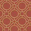 Malibu Silk Road Trellis Wallpaper - Traditional Geometric - Metallic Gold and Crimson | Malibu Wallpaper