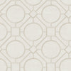 Malibu Silk Road Trellis Wallpaper - Traditional Geometric - Metallic Pearl and Off-White | Malibu Wallpaper