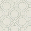 Malibu Silk Road Trellis Wallpaper - Traditional Geometric - Metallic Mint and Off-White | Malibu Wallpaper