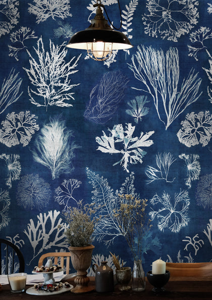 Algae - Navy Blue Wallcovering | Mind the Gap