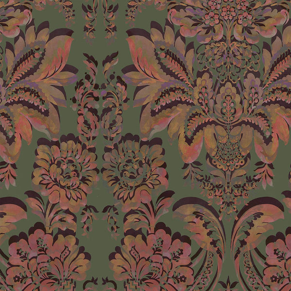Amaranthine Verdigris, Sample Wallcoverings | House of Hackney