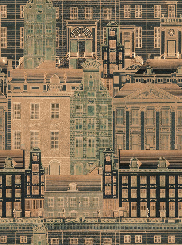 Amsterdam Orange - Green, Orange, Brown Wallcovering | Mind the Gap