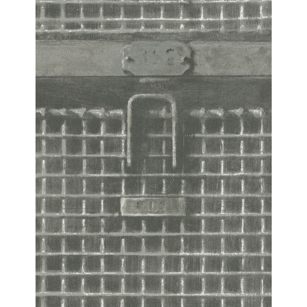 Basket - Steel Grey | Kravet Couture | Andrew Martin Attic | Novelty Wallcovering Print