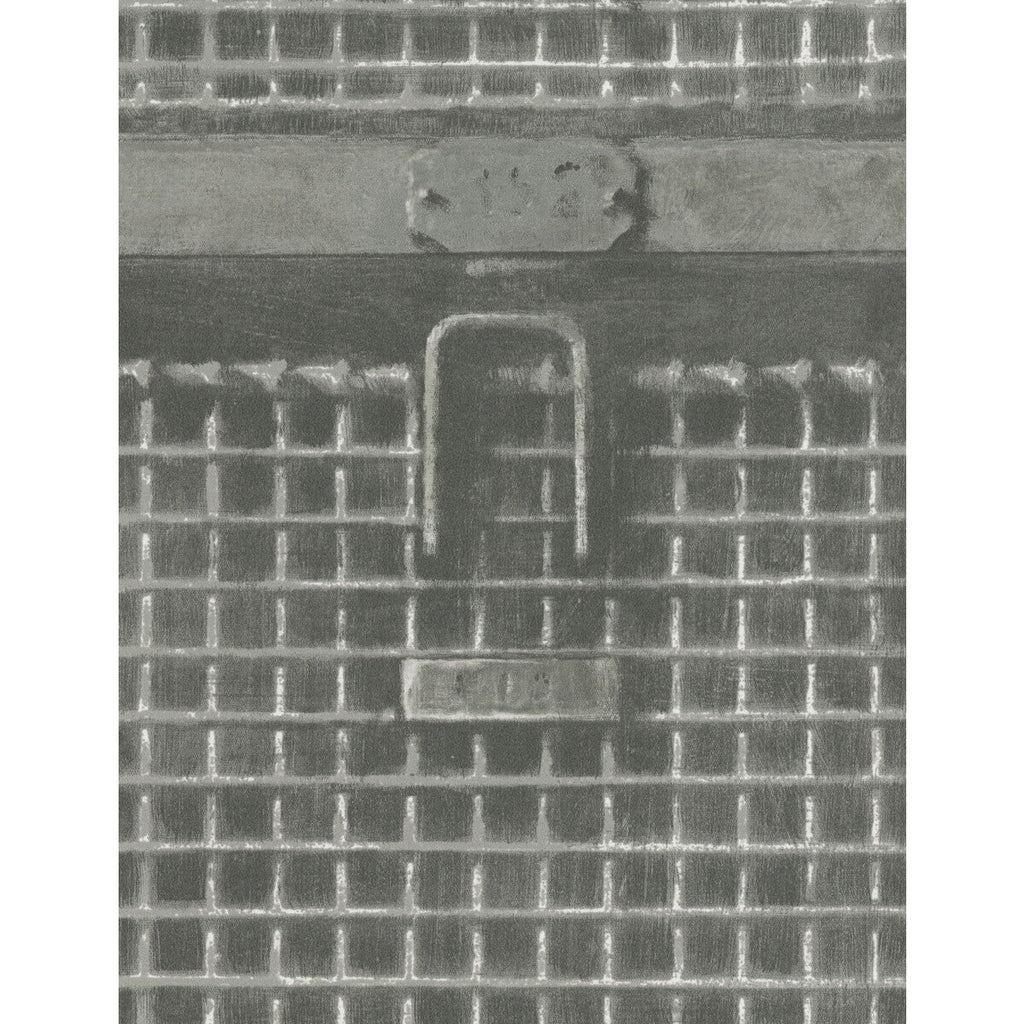 Basket - Steel Grey | Kravet Couture | Andrew Martin Attic | Novelty Wallcovering Print