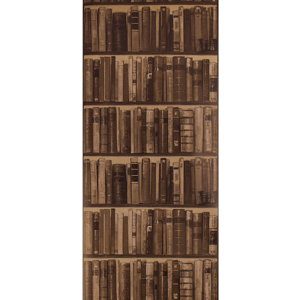 Library - Leather Espresso | Kravet Couture | Andrew Martin Navigator | Novelty Wallcovering Print