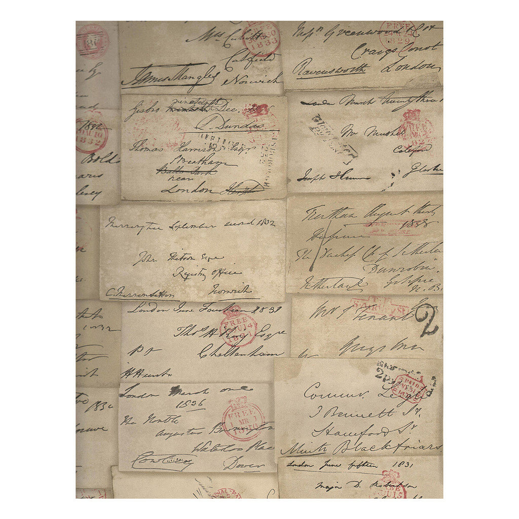 Love Letter - Parchment | Kravet Couture | Andrew Martin Navigator | Novelty Wallcovering Print