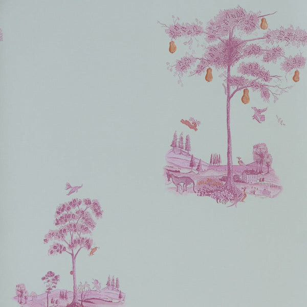 Pear Tree - Sunrise Pink Grey | Kravet Couture | Andrew Martin Kit Kemp | Novelty Wallcovering Print