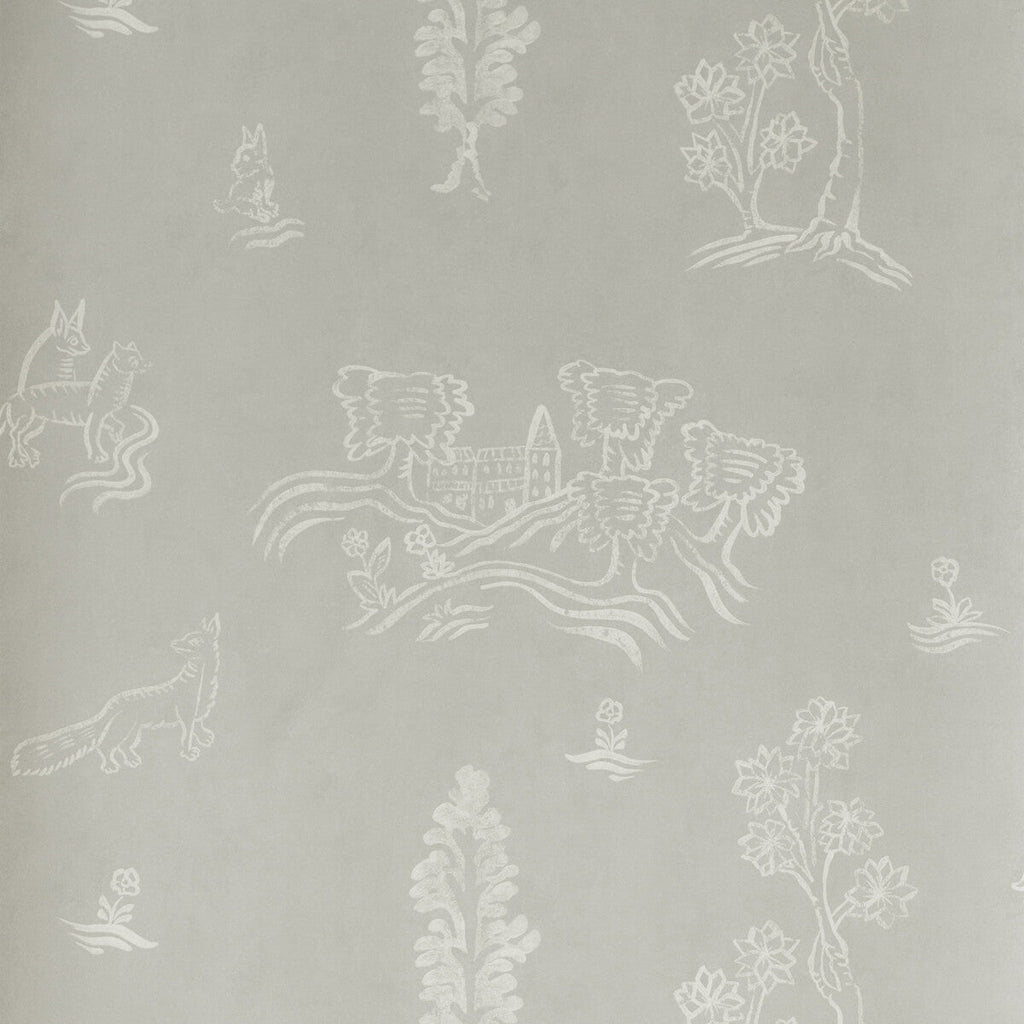 Wychwood - Before Dawn Grey | Kravet Couture | Andrew Martin Kit Kemp | Novelty Wallcovering Print
