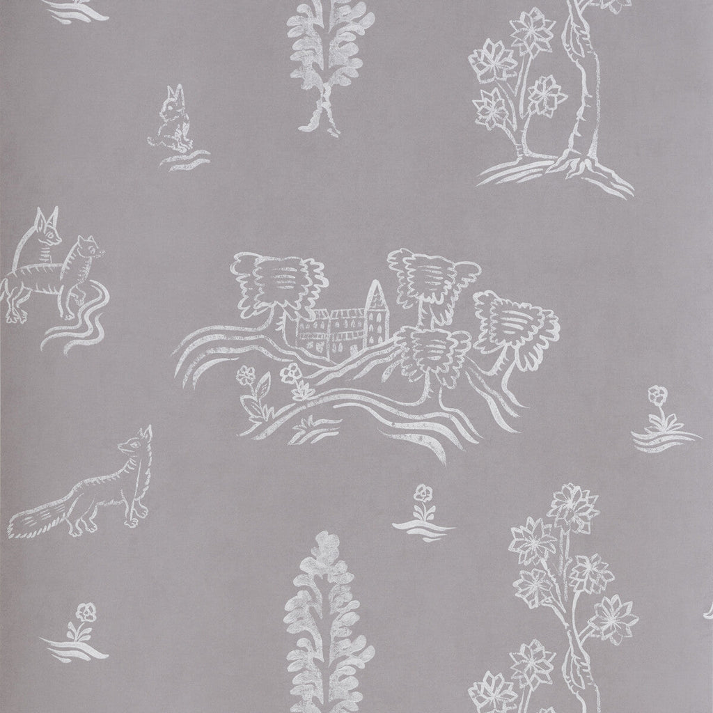 Wychwood - Dusk Charcoal | Kravet Couture | Andrew Martin Kit Kemp | Novelty Wallcovering Print