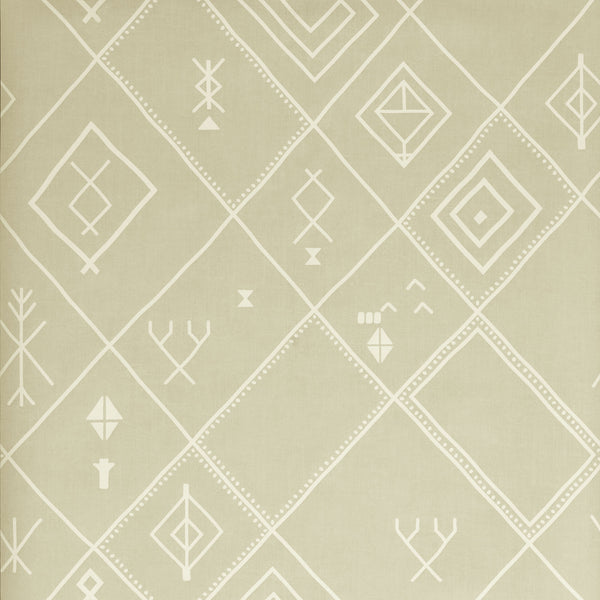 Berber - Sand Beige | Kravet Couture | Andrew Martin Casablanca |Global Geometric Wallcovering Print