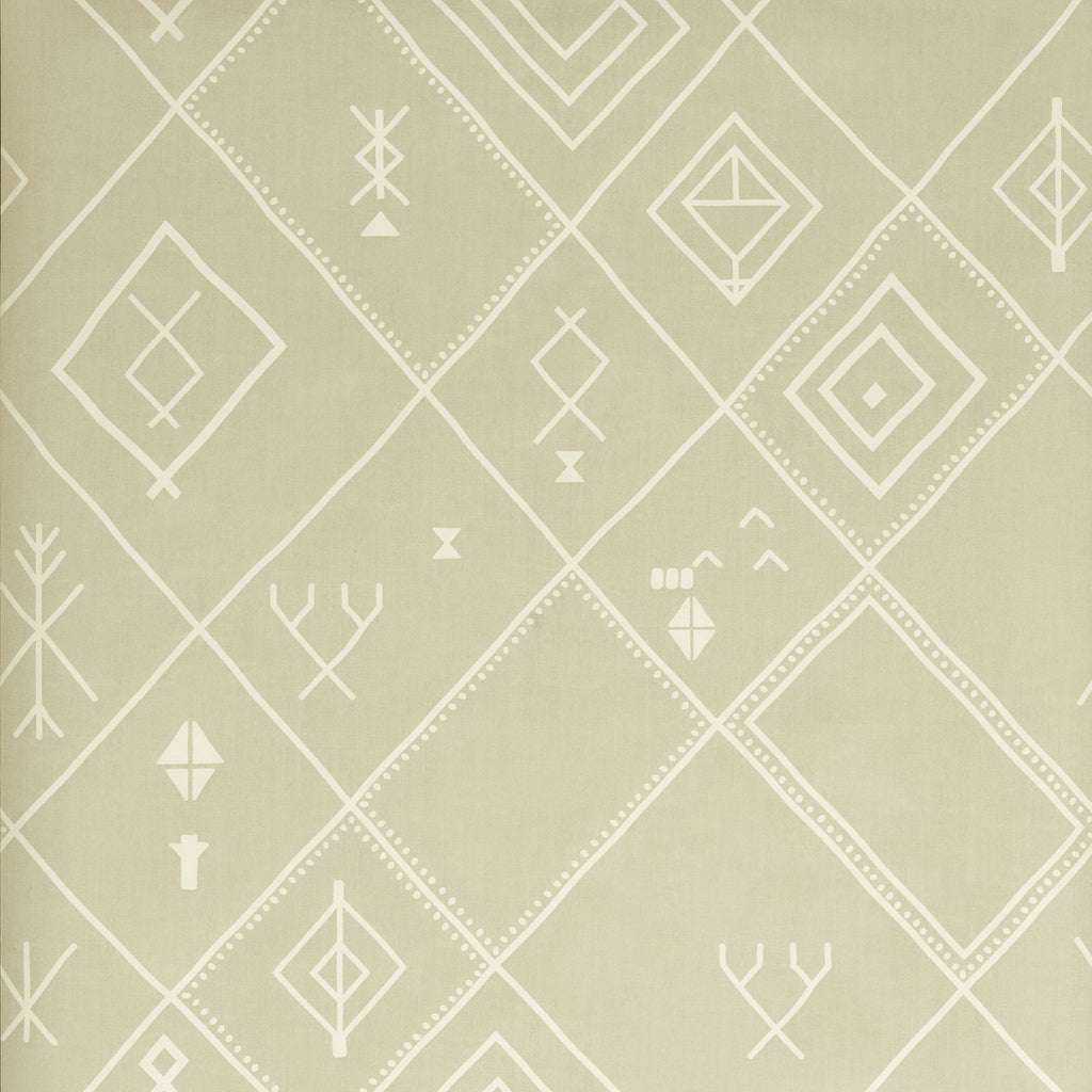 Berber - Sand Beige | Kravet Couture | Andrew Martin Casablanca |Global Geometric Wallcovering Print