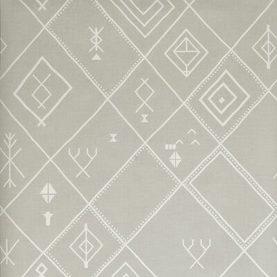 Berber - Stone Light Grey | Kravet Couture | Andrew Martin Casablanca |Global Geometric Wallcovering Print