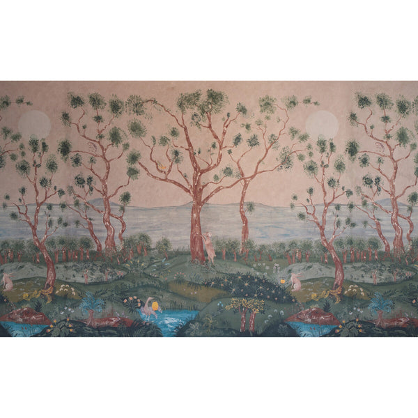 Lantern Parade - Dusk Pink | Kravet Couture | Andrew Martin Kit Kemp | Animal/Insects Botanical & Floral Wallcovering Print
