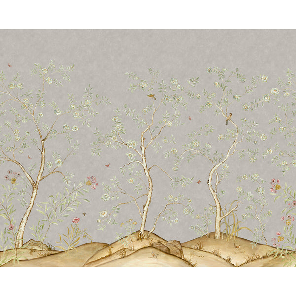 Songbird - Mist Green | Kravet Couture | Andrew Martin Kit Kemp | Animal/Insects Botanical & Floral Wallcovering Print