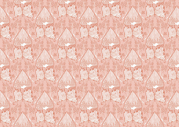 Dear Deer Damask Fabric | Phillipe Romano Screen Prints