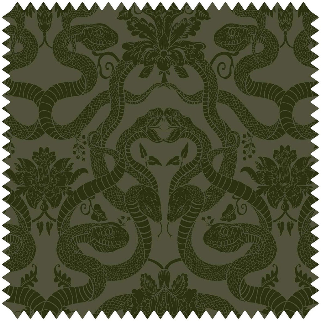 Anaconda Cut-Velvet Olive-Green, Sample