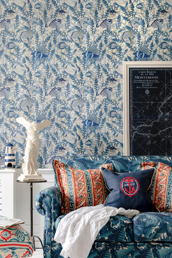 Aquarium - Indigo Wallcovering | Mind the Gap