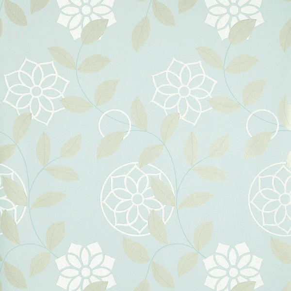 Barafundle, Aqua Wallcoverings | Thibaut